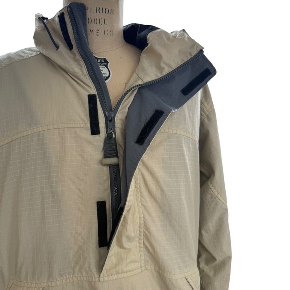 Vintage Nike Center Check Anorak Jacket Pullover Windbreaker Hooded Mens Medium - Picture 2 of 12